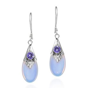 White Moonstone Earrings, Teardrops, Pear shaped Eardrops, Ear Accessories