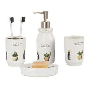 Printed ceramic bathroom set, creative home toiletries gift box, color box set, four piece toiletries set